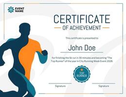 Sport Award Certificate template