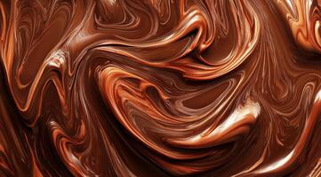 Immerse in luscious, melted chocolate with rich browns and glossy finishes. Its perfect for enticing culinary designs and artistic backgrounds that delight the senses and evoke joy photo