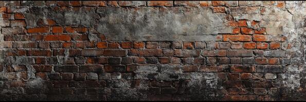 Explore this captivating textured image of a brick wall that showcases rustic elements, offering abundant space for text, ideal for design, marketing, and creative projects that require visual charm photo
