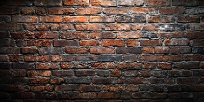This textured brick wall background is perfect for rustic or urban designs, allowing for the incorporation of text and graphics, enhancing aesthetics for various creative projects photo