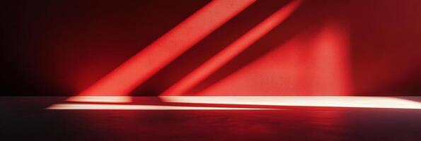 The play of light and shadow dances across a vibrant red backdrop, creating a unique and artistic ambiance photo