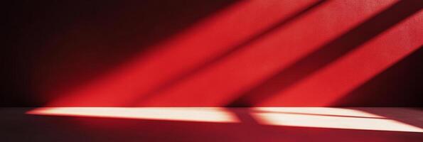 An inspiring artistic capture of vibrant red shadows creating a visually striking and compelling composition photo