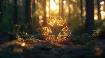 This image powerfully symbolizes a circular economy, which emphasizes the crucial importance of reusing and recycling renewable resources, ultimately benefiting our environment and ecological balance photo