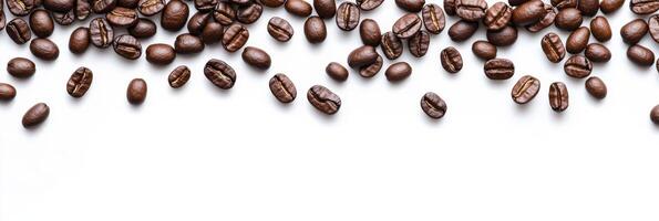 A stunning and artistic arrangement of various coffee beans gracefully surrounding a large and spacious area, ideal for fostering creative designs and innovative coffeerelated projects photo