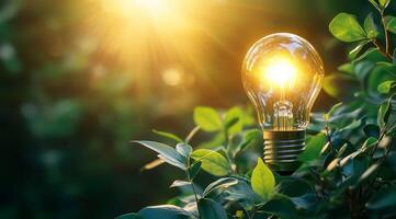 A colorful illustration of renewable energy solutions, showcasing the synergy between nature and advanced clean technologies to promote a sustainable and ecofriendly future for our planet photo
