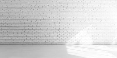 A bright white brick wall is a versatile backdrop for creative projects, presentations, or photography, enhancing the aesthetics and appeal of any space for various artistic endeavors photo