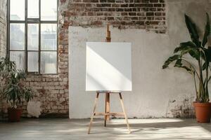 This spacious loft has large windows for natural light, pristine white walls, and serves as a blank canvas, ideal for showcasing innovative designs and inspiring artistic endeavors photo