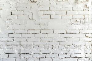 A beautifully clean and textured white brick wall serves as an ideal backdrop for various uses, perfect for enhancing backgrounds in presentations, photography, and numerous design projects photo