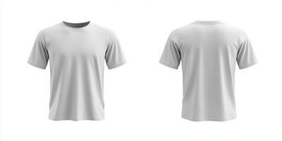 This stylish oversized white tshirt mockup elegantly showcases both the front and back views. It is the perfect choice for casual wear, allowing for easy customization or branding opportunities photo
