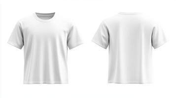 This stylish oversize white tshirt mockup beautifully showcases both the front and back views, making it an ideal choice for displaying your unique designs or effective branding strategies photo