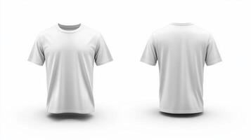 A stylish and oversized white tshirt mockup that showcases both front and back views, making it an ideal choice for branding, marketing, and design presentations in a professional context photo