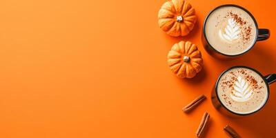 Indulge in the delightful warmth of autumn by savoring a delicious pumpkin spice latte, which is perfect for those cozy evenings and festive gatherings with friends and family during this season photo