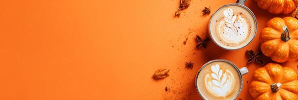 This October, immerse yourself in the delightful flavors of pumpkin lattes and savor seasonal treats. They are perfect for cozy gatherings and Thanksgiving celebrations, creating warm memories photo