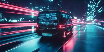 Selfdriving delivery vans are significantly revolutionizing the urban package delivery landscape by utilizing advanced smartphone applications along with realtime GPS tracking technology photo