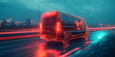 Discover the future of package delivery with selfdriving vans delivering directly to your door, managed by a userfriendly app using advanced GPS for accurate navigation and tracking photo
