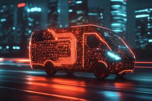 Explore the exciting future of package delivery with innovative selfdriving vans, sophisticated advanced GPS tracking technology, and a userfriendly app designed for seamless service in urban areas photo