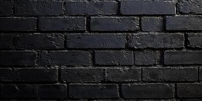 This image features a stunning closeup of a textured black brick wall that showcases a striking monochrome pattern, making it perfect for various backgrounds and abstract creative concepts for use photo