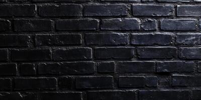 This image presents a closeup of a textured black brick wall, highlighting the monochrome beauty and intricate architectural patterns displayed in a chic minimalist style that captivates the eyes photo