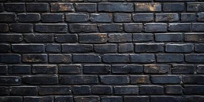 This image features a closeup view of a textured black brick wall, showcasing a minimalist and abstract design that encapsulates a dark aesthetic, emphasizing its unique characteristics and details photo