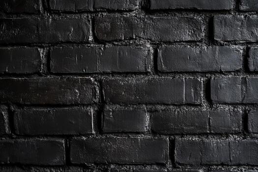 This artistic closeup of a textured black brick wall features a minimalistic pattern and monochrome tones, perfect for backgrounds and diverse design projects needing a striking visual element photo