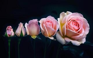 Rose Blooming Sequence for a Timeless Valentine Background photo