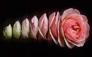 Rose Blooming Sequence for a Timeless Valentine Background photo