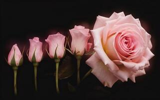 Rose Blooming Sequence for a Timeless Valentine Background photo