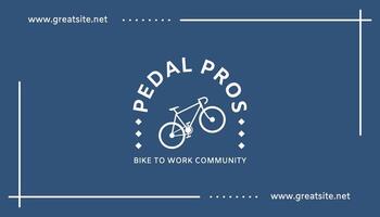 Bike to Work Community Business Card (Horizontal) template