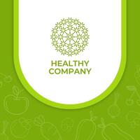 Green Nutritionist Businees Card Square template