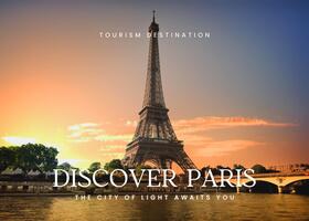 Minimalist Discover Paris Destination Card template