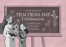 Teacher's Day Invitation Card Template