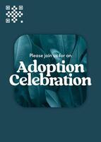 Floral Theme Adoption Celebration Invitation Card Template