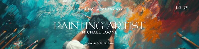 Minimalist Painting Artist Linkedin Banner template