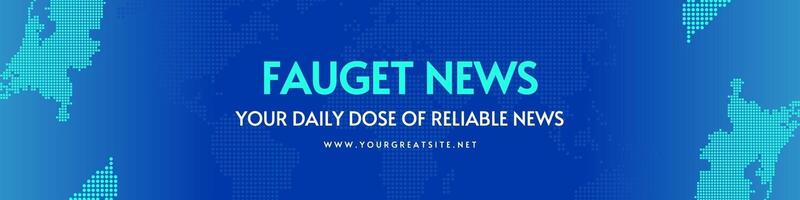 blue modern news linkedin banner template