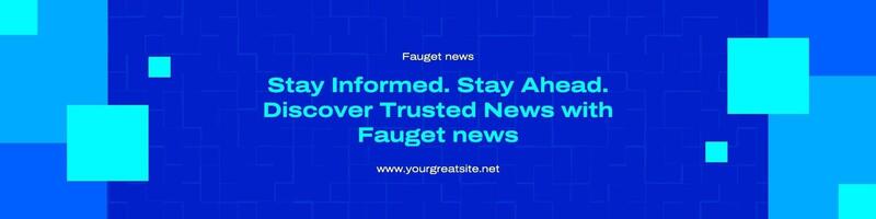 modern blue news linkedin banner template