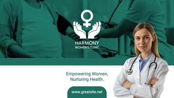 Woman Health Center Mobile Facebook Cover template