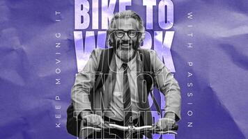 Bike to Work Enjoy The Ride Template for Mobile Facebook Cover