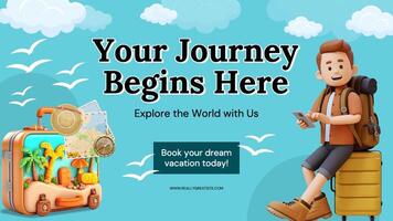 Mobile FB Cover - Tourism Center template