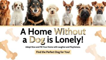 Mobile FB Cover - Dog Adoption Agency template