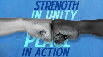 International Day of Peace with Fist Bump for Mobile Facebook Cover template
