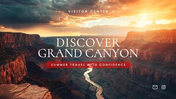 Minimalist Grand Canyon Facebook Cover Mobile template