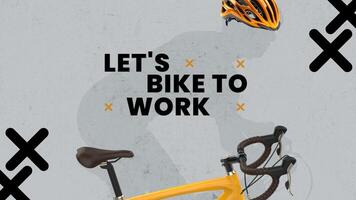 Bike to Work for Mobile Facebook Cover template