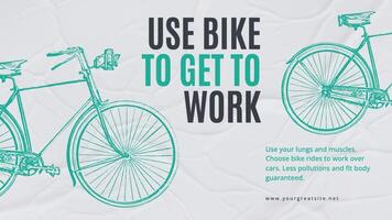 bike to work facebook cover for mobile template design ideas