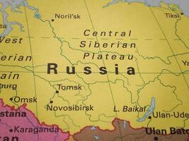 Closeup view of map - Russia Map Background photo