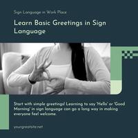 Sign Language (inclusivity in work place) Linkedin Post template