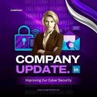 Company Update Cybersecurity Linkedin Post template
