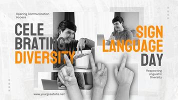 Sign Language Day X Post template