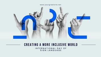 Sign Language Day X Post template