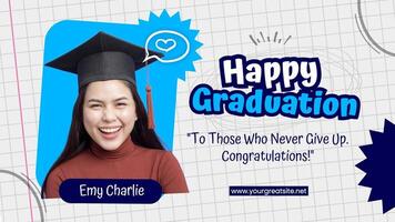 Happy Graduation X Post template