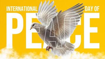 Yellow International Day of Peace template